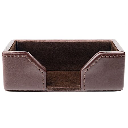 Dacasso Dark Brown Bonded Leather Business Card Holder AG-3607